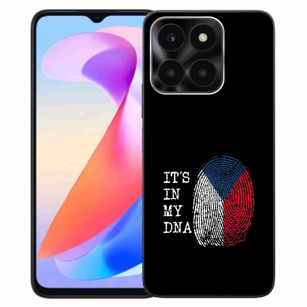 Zselés borítás mmCase a Honor X6a számára - zászlós ujjlenyomat fekete háttérrel