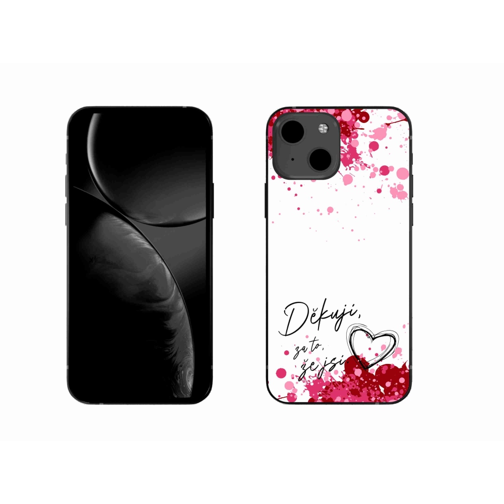 Gél borítás mmCase iPhone 13 6.1 készülékhez - szerelem szöveg 2 fehér háttér