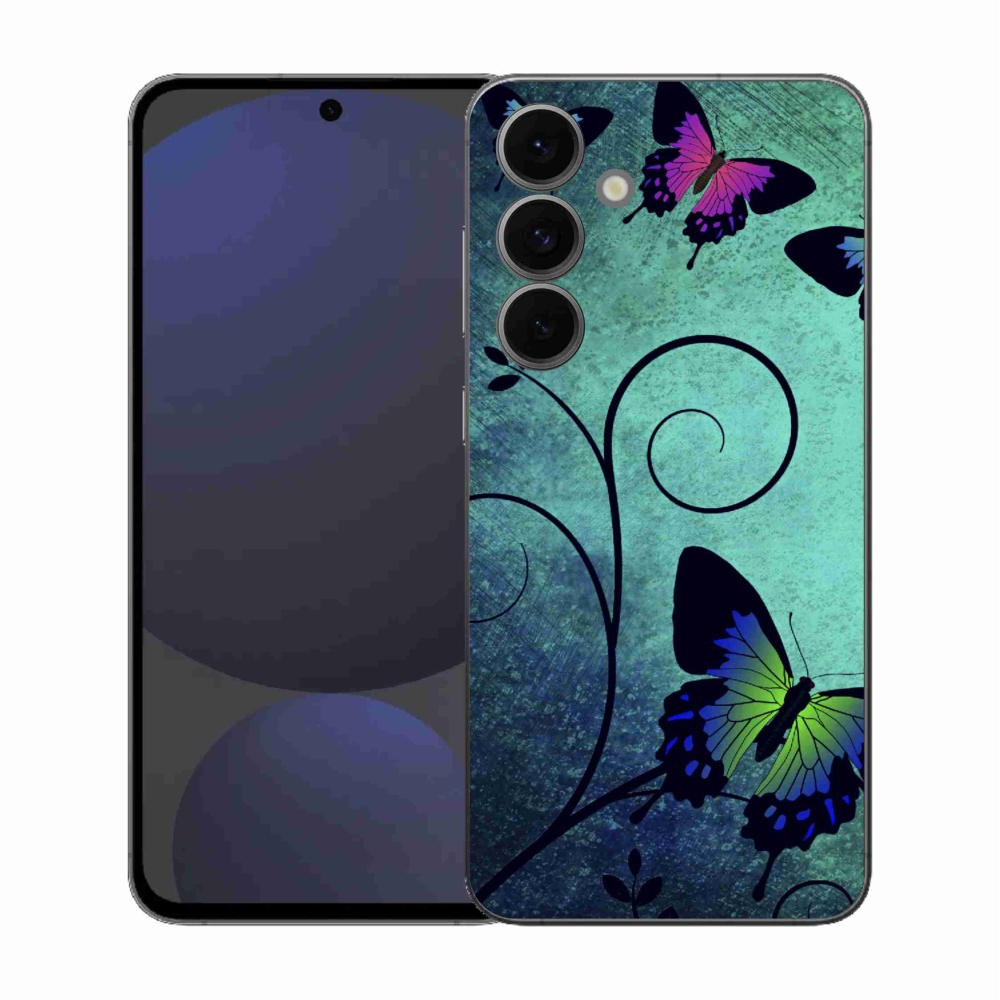 Zselés borítás mmCase Samsung Galaxy S25 FE - színes pillangókhoz