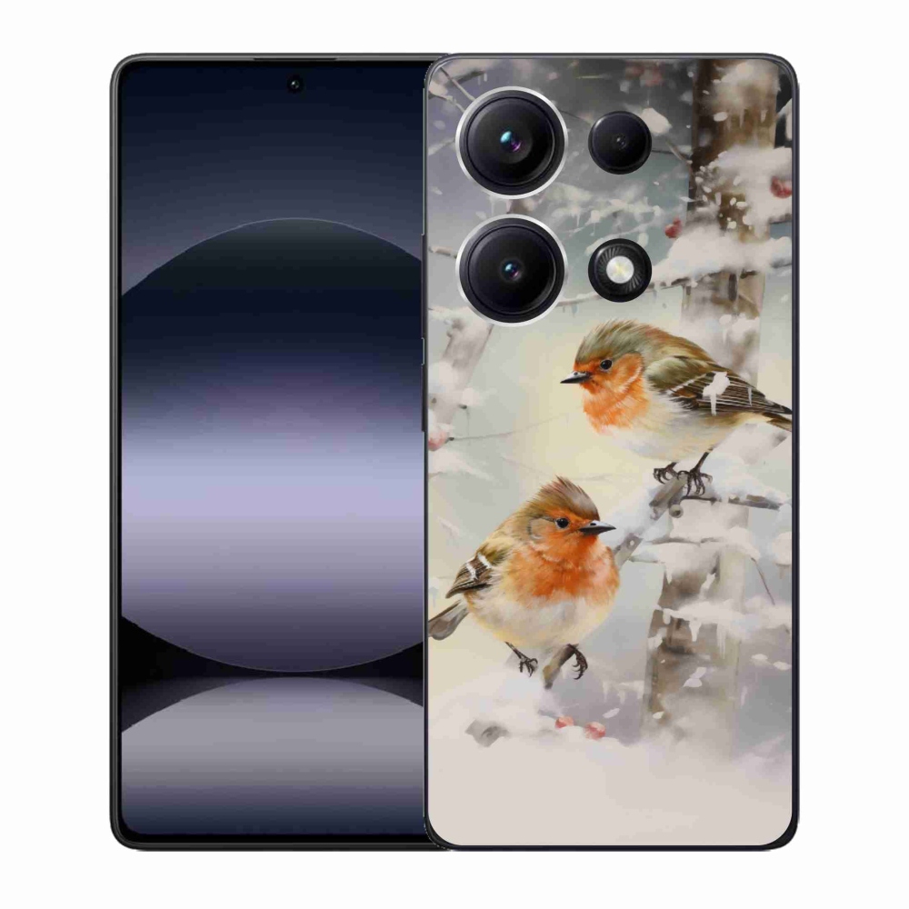 Gél borítás mmCase a Xiaomi Redmi Note 14S-hez - madarak télen