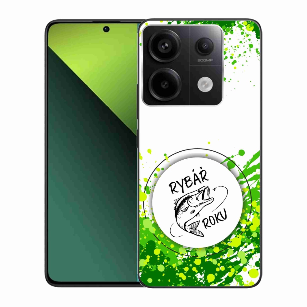 Gél borítás mmCase a Xiaomi Redmi Note 13 Pro 5G/Poco X6 5G számára - az év halászának fehér háttere