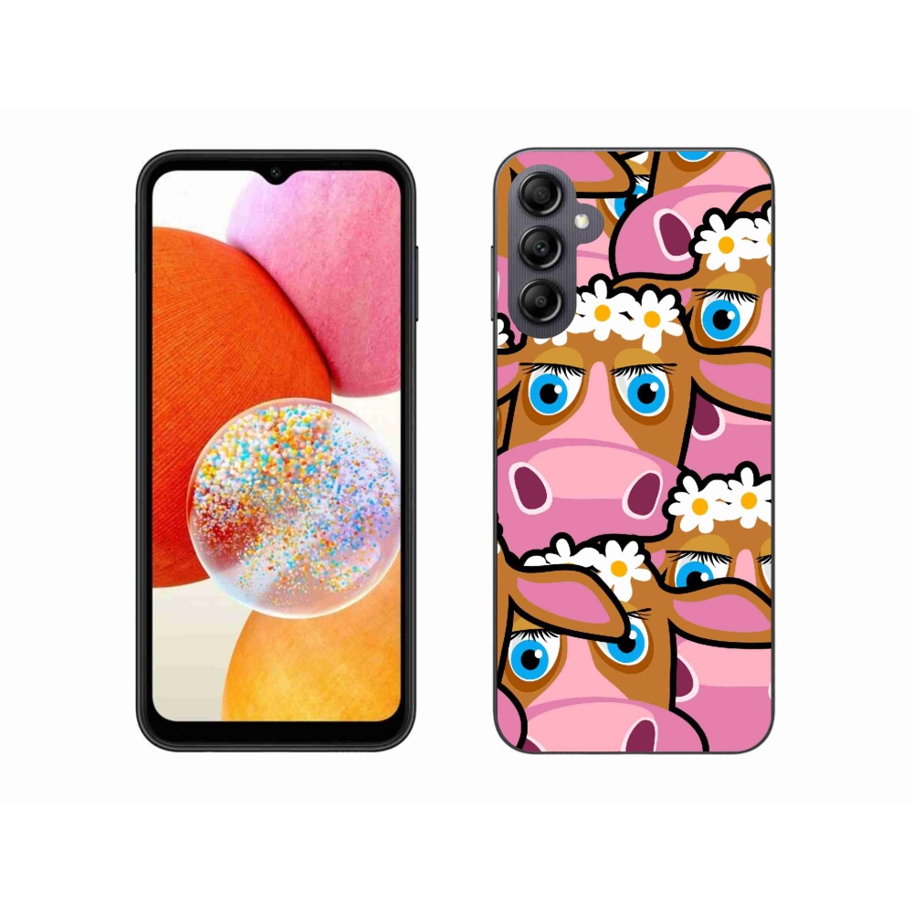 Gél borítás mmCase Samsung Galaxy A14 4G/5G - rajzfilm tehenekhez