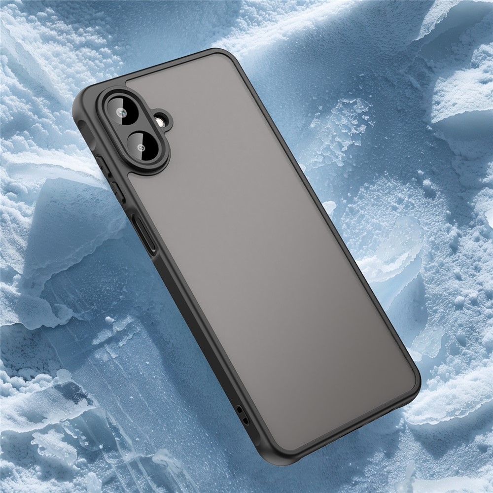 Gél tok kemény hátlappal a Samsung Galaxy A07 4G készülékre - fekete