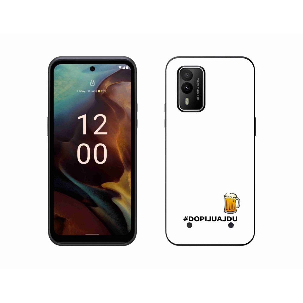 Gél borító mmCase a Nokia XR21 készülékhez - sör motívum 1 fehér háttér