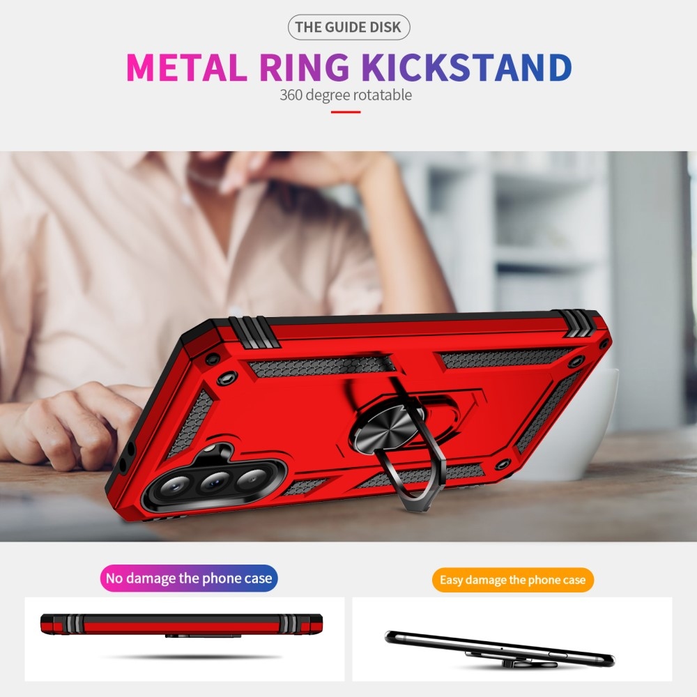 Gyűrűk tartós borítója Samsung Galaxy A56 5G - piros