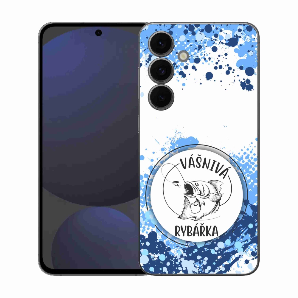 Gél borító mmCase Samsung Galaxy S25 FE - szenvedélyes halász fehér háttérrel