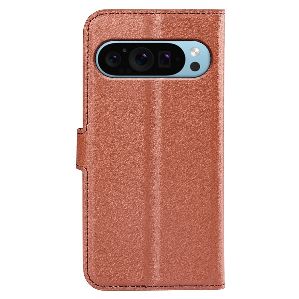 Litchi könyv tok a Google Pixel 9/9 Pro készülékhez - barna színben