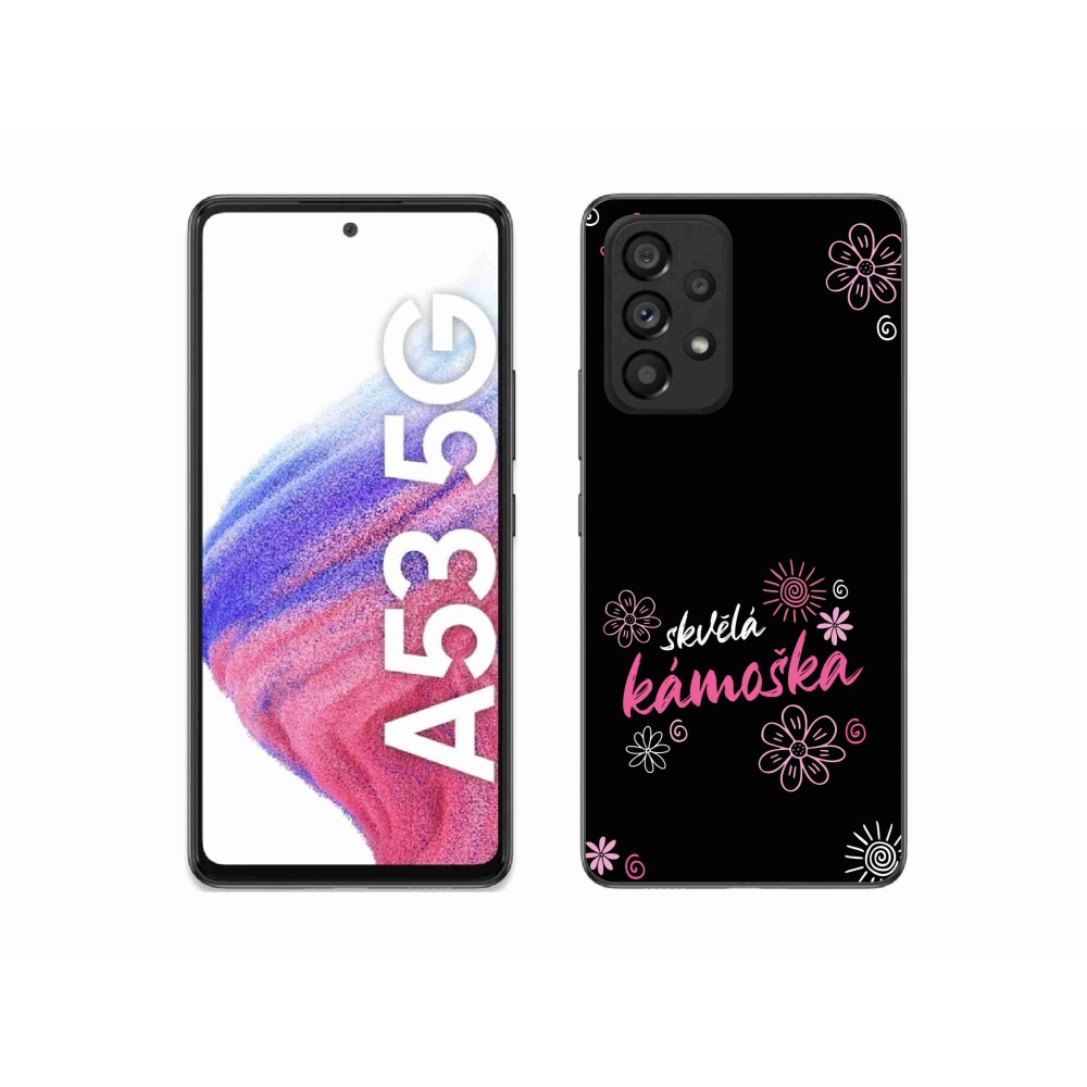 Gél borítás mmCase Samsung Galaxy A53 5G - nagyszerű haver fekete háttérrel