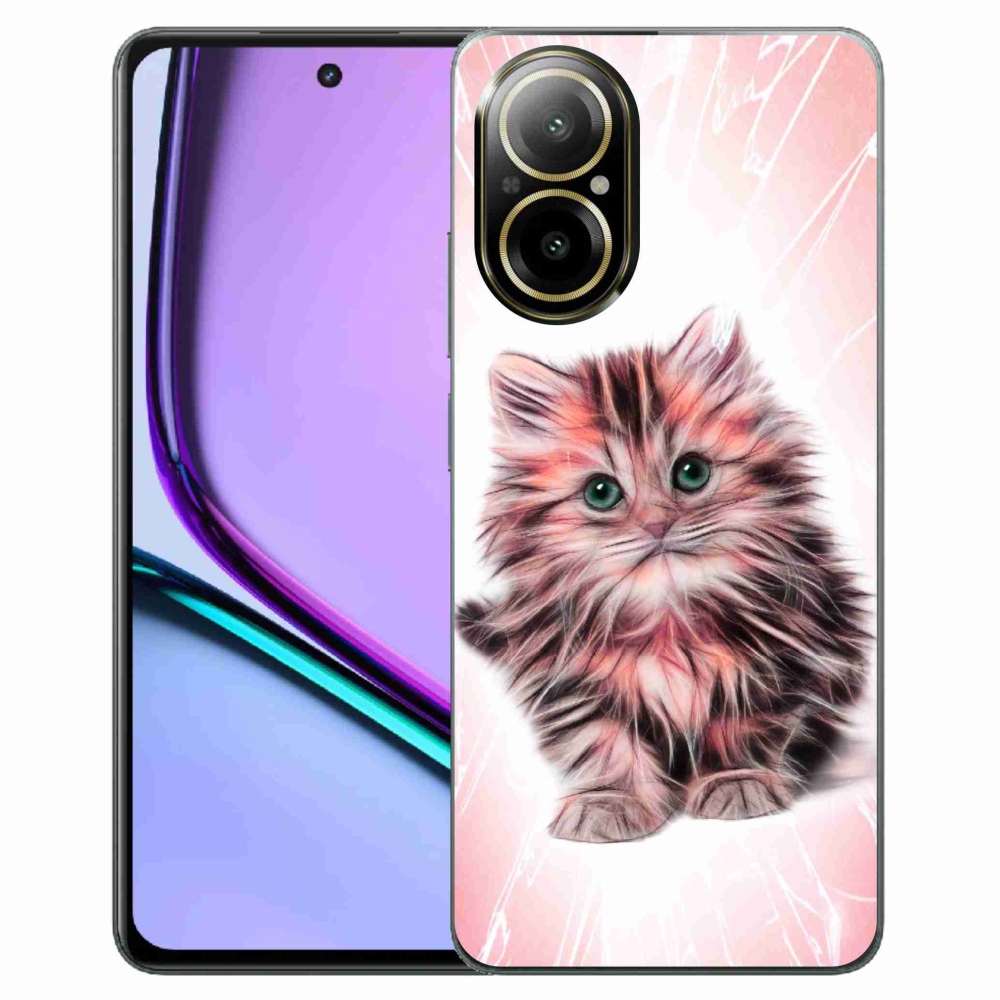 Gél borító mmCase a Realme C67 készülékhez - aranyos cica