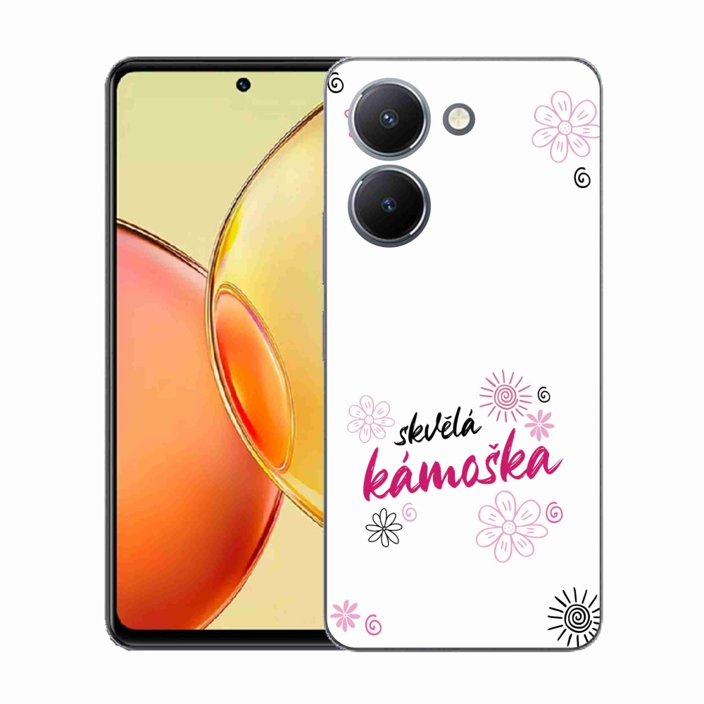 Gél borító mmCase a Vivo Y36-on - nagyszerű haver fehér háttérrel