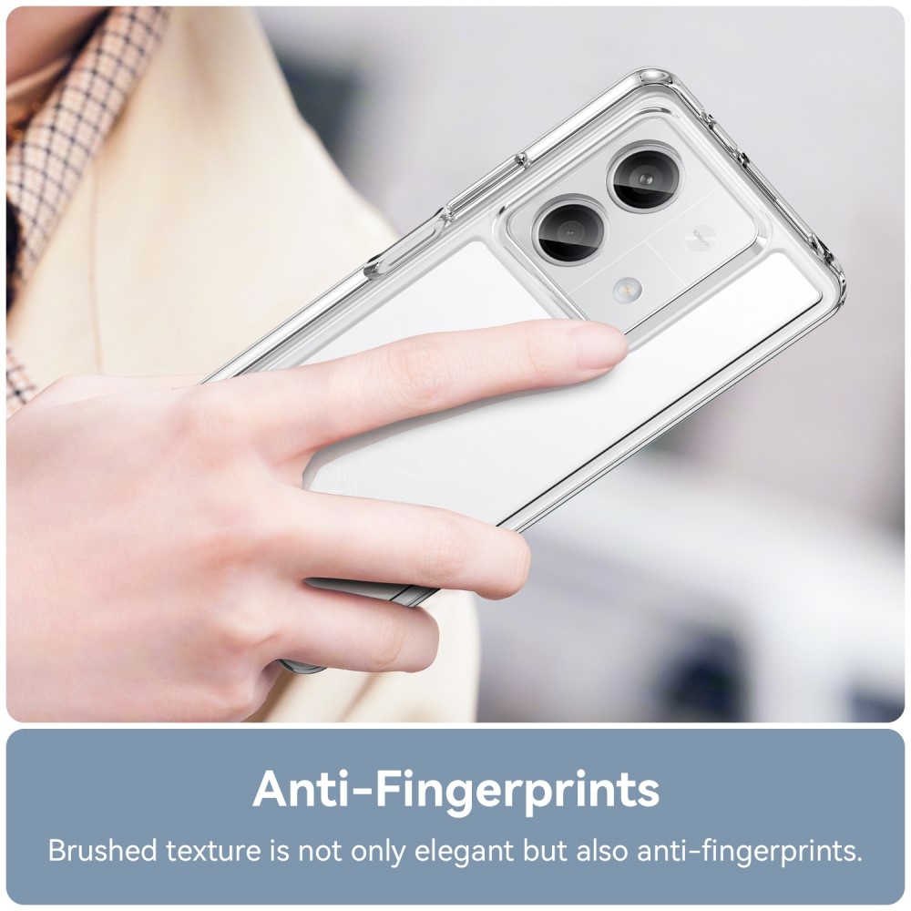 Gél tok rögzített hátlappal a Xiaomi Redmi Note 13 5G-n - átlátszó