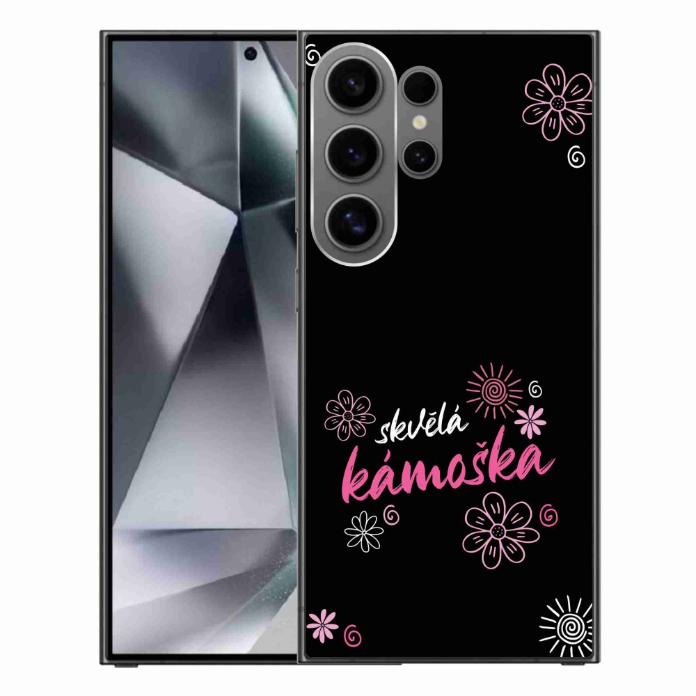 Gél borító mmCase Samsung Galaxy S24 Ultra - nagyszerű haver fekete háttérrel