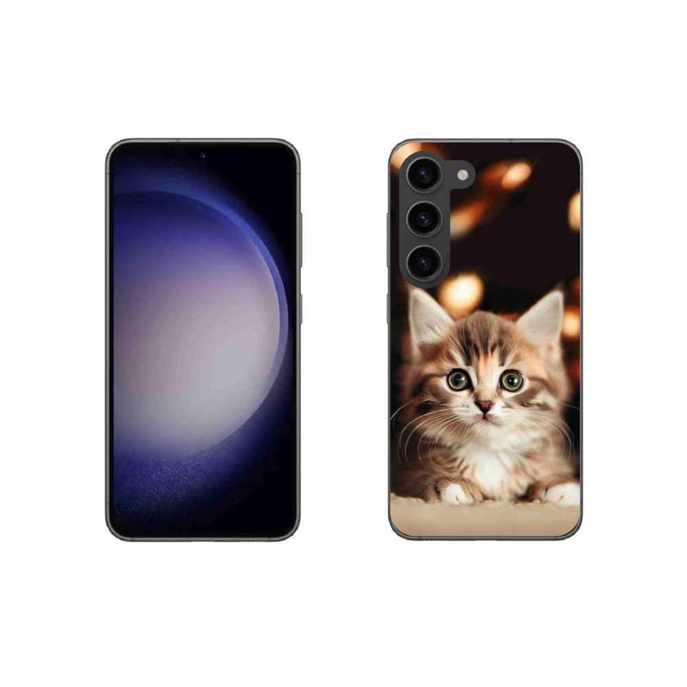 Gél borítás mmCase Samsung Galaxy S23 5G - aranyos cica 2