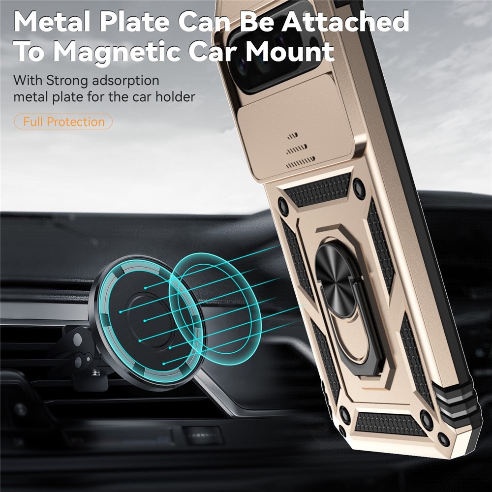 Gyűrűálló borítás a Google Pixel 10 Pro XL/Pixel 9 Pro XL készülékhez - arany színben