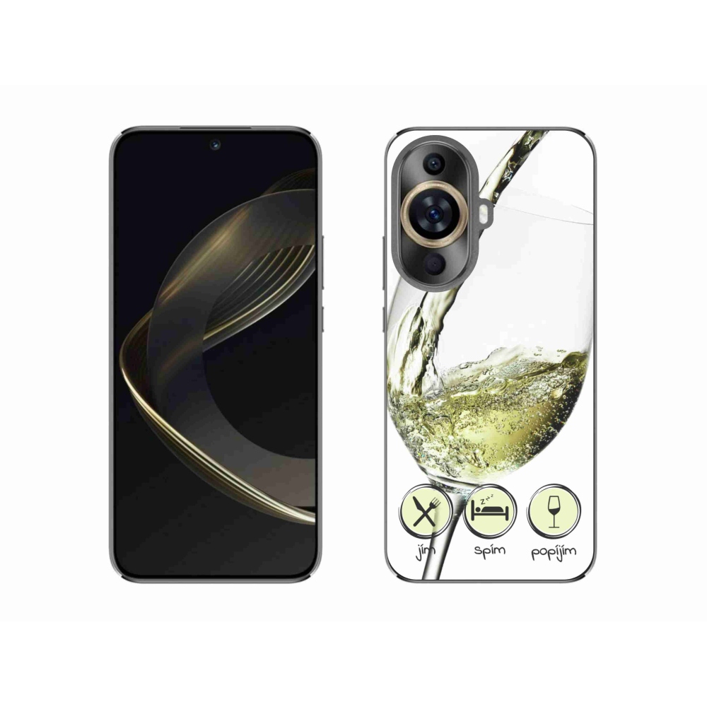 Gél tok mmCase a Huawei Nova 11-hez - borospohár fehér