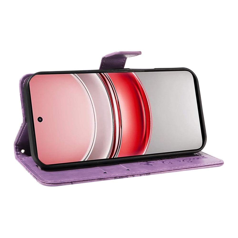 Nagy pillangó könyvtáska a Realme C75 készülékhez - lila