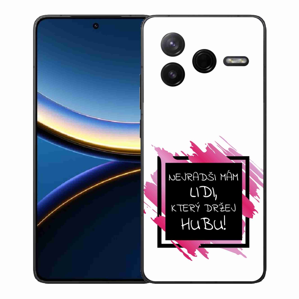 Gél borító mmCase a Xiaomi Poco F7 Pro számára - vicces szöveg 7 fekete és fehér háttérrel