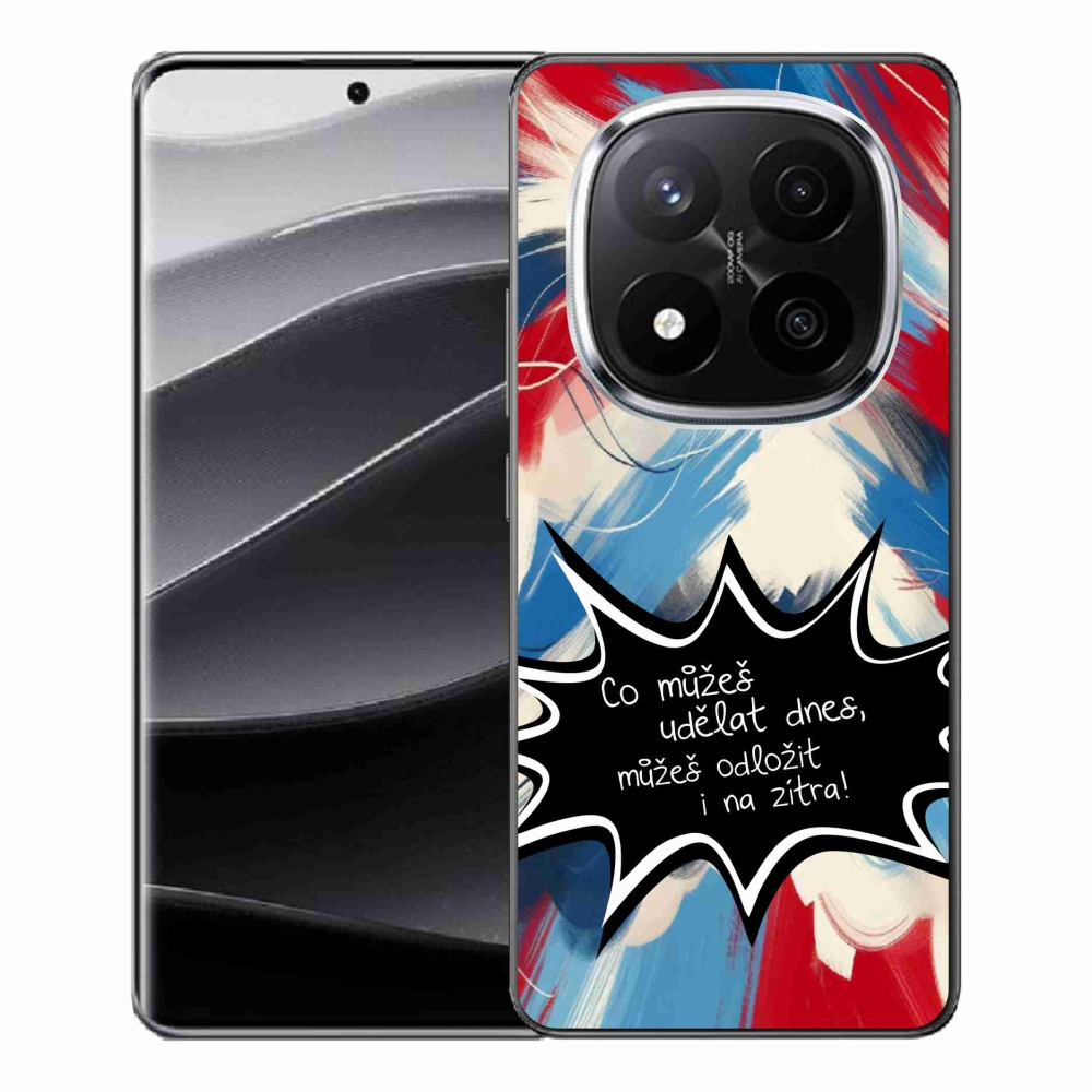 Gél borító mmCase a Xiaomi Redmi Note 14 Pro+ 5G számára - vicces szöveg 9 fekete háttér