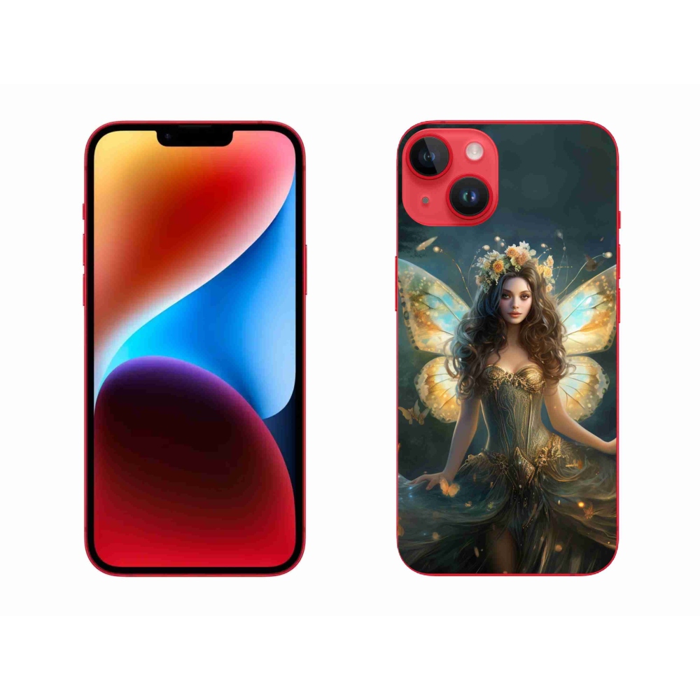 Gél borítás mmCase iPhone 14 Plus készülékhez - pillangó nő