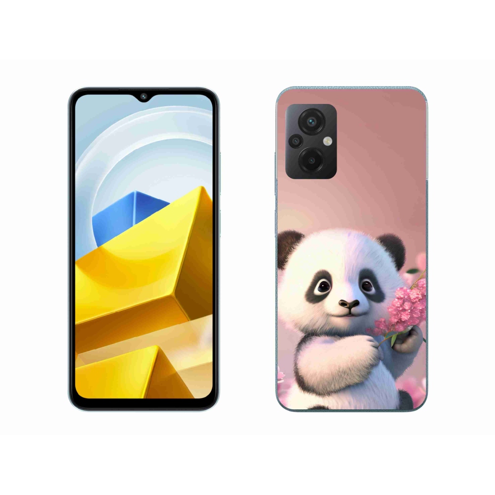 Gél borítás mmCase a Xiaomi Poco M5 4G-hez - aranyos panda