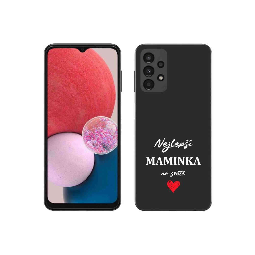 Gél borító mmCase Samsung Galaxy A13 4G - legjobb anya 1 fekete háttér