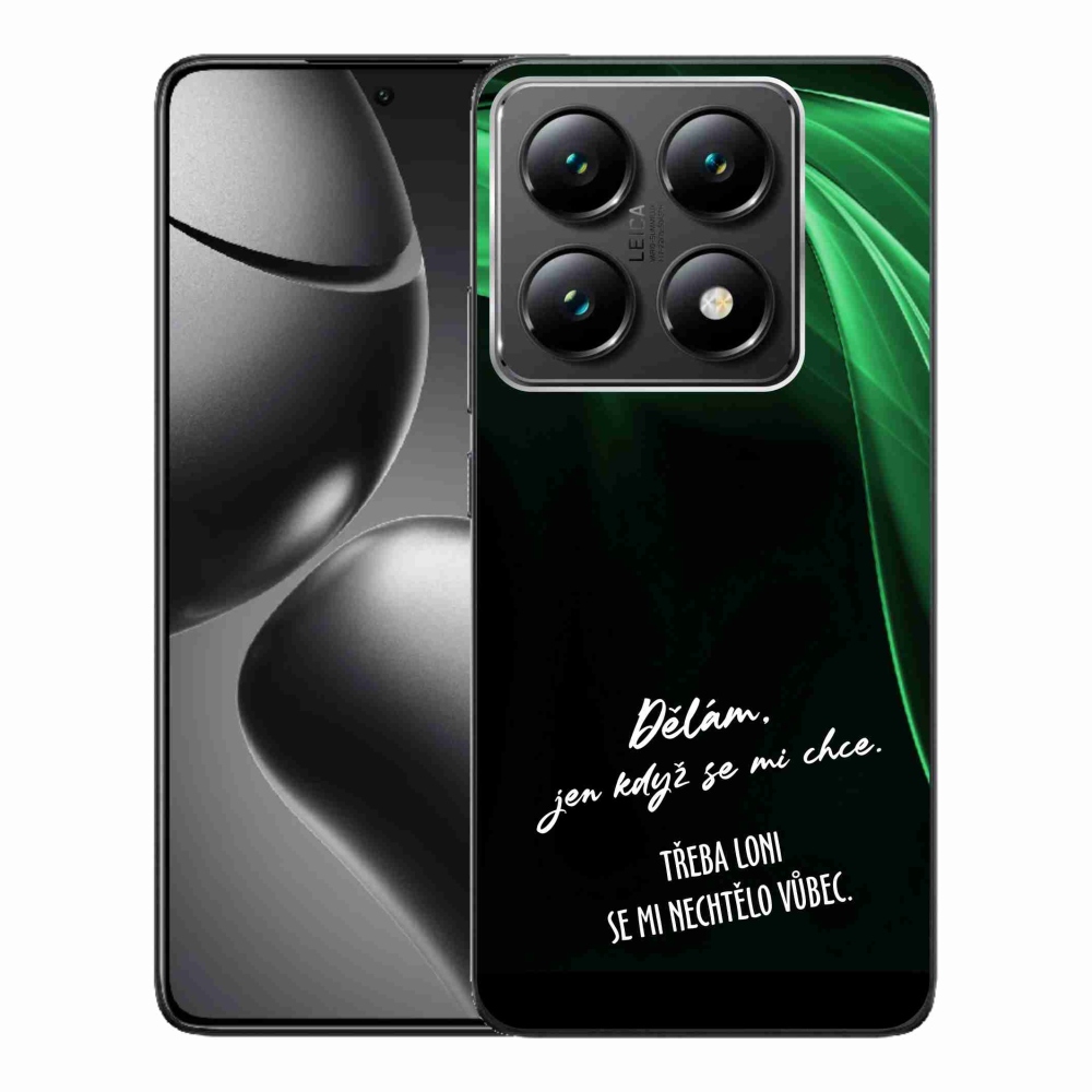 Gél borító mmCase a Xiaomi 14T Pro számára - vicces szöveg 12 fekete háttérrel