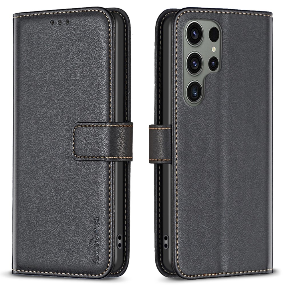 BNF könyvtáska Samsung Galaxy S25 Ultra készülékhez - fekete