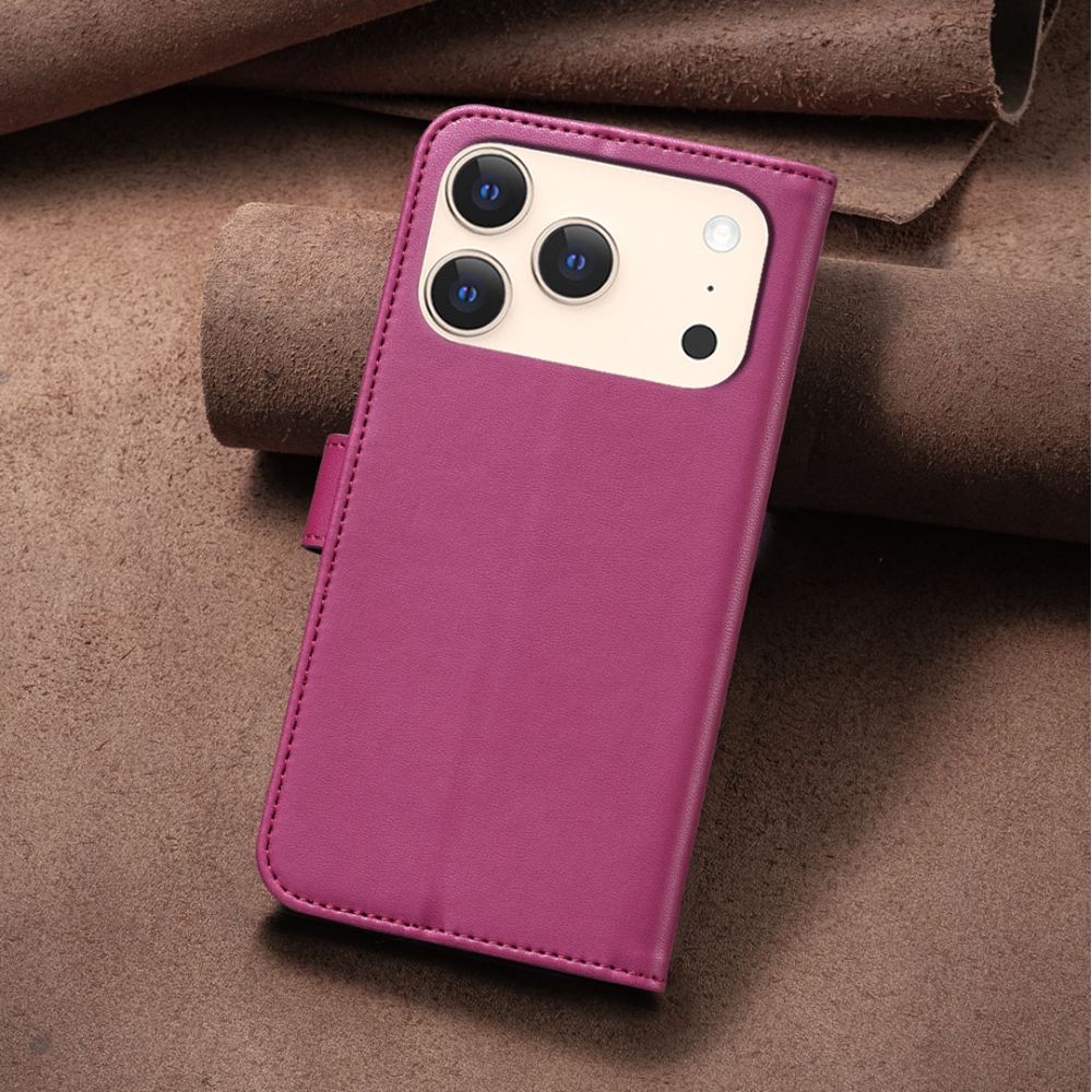 Clover könyv tok iPhone 17 Pro Max készülékhez - rózsaszínű