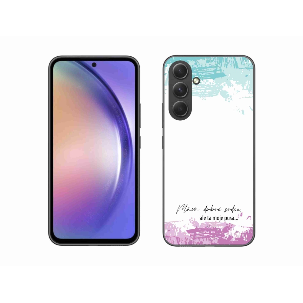 Gél borító mmCase Samsung Galaxy A54 5G - vicces szöveg 3 fehér háttérrel