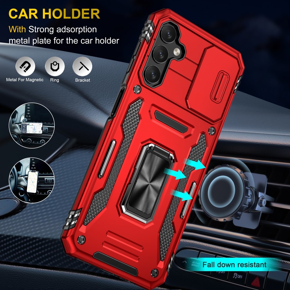 Lencseálló hibrid borítás Samsung Galaxy A15 4G/5G készülékhez - piros