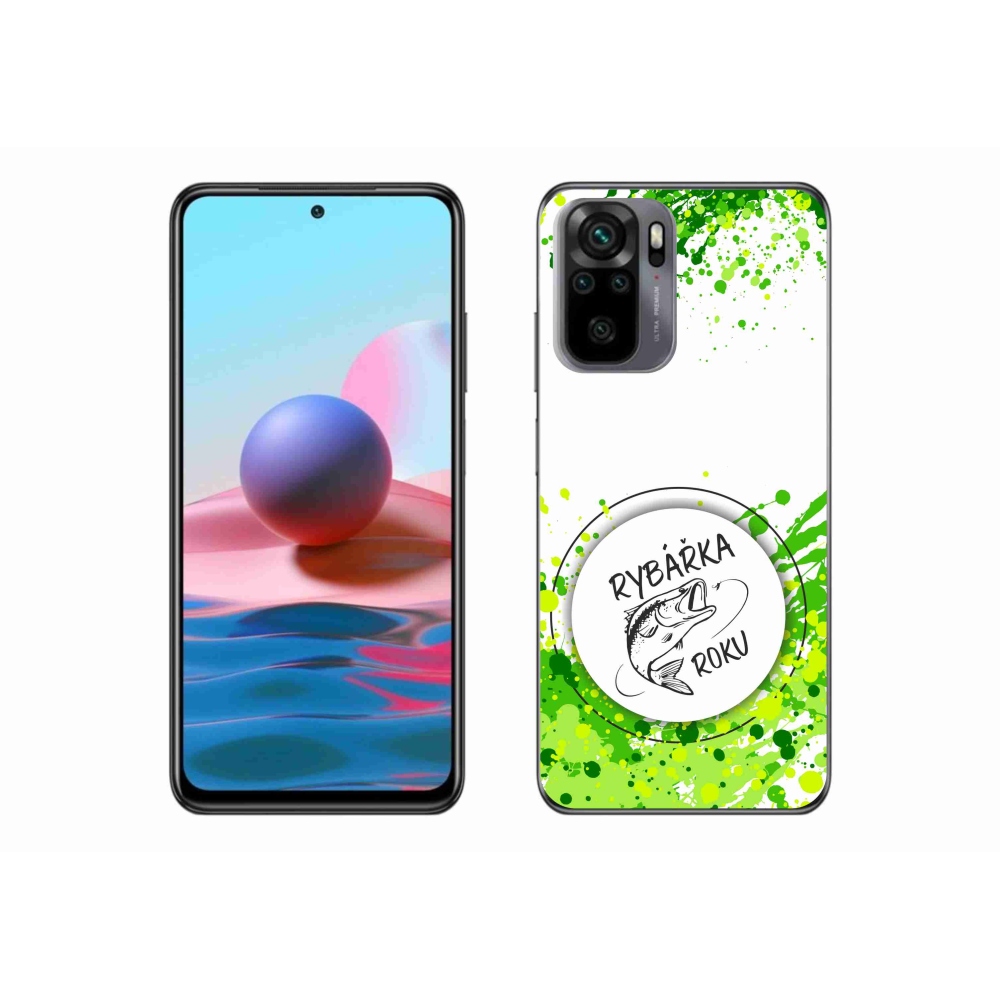 Gél borító mmCase a Xiaomi Redmi Note 10S-hez - az év halászának fehér háttere