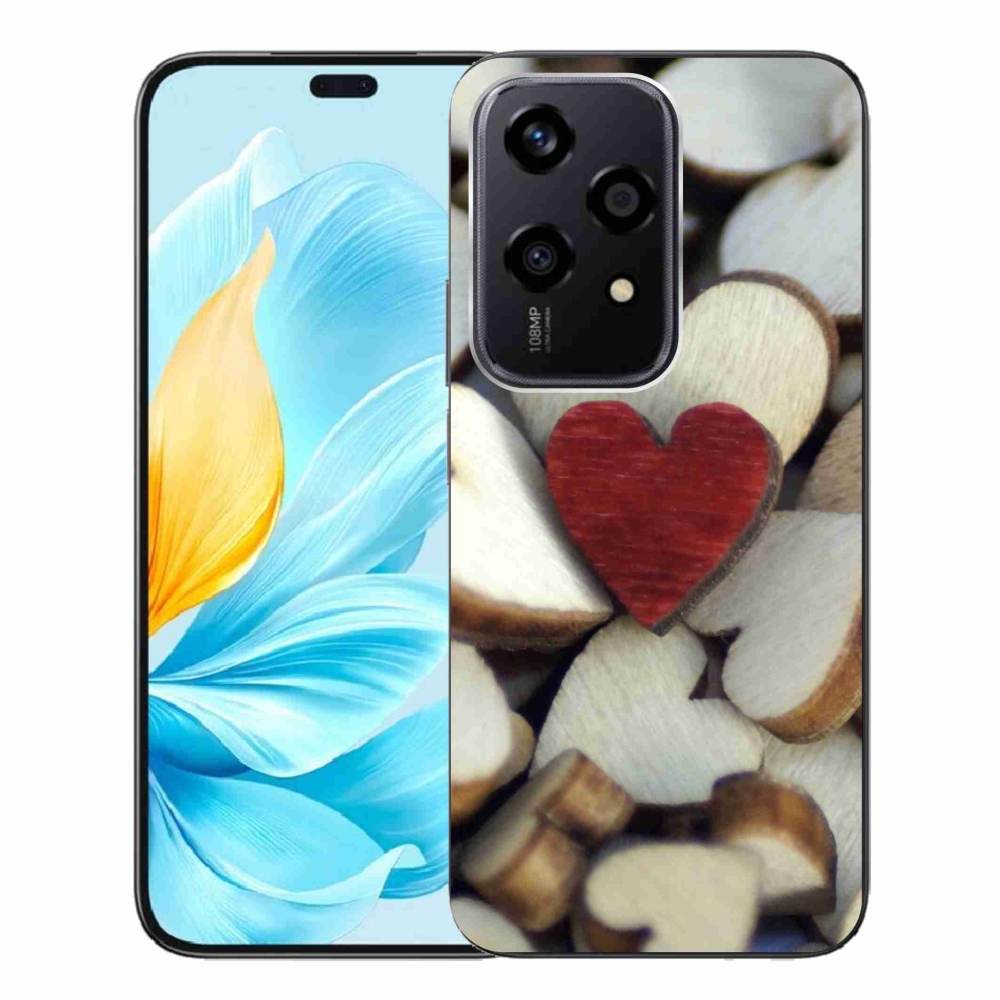 Zselés borítás mmCase a Honor 200 Lite 5G számára - gravírozott piros szív