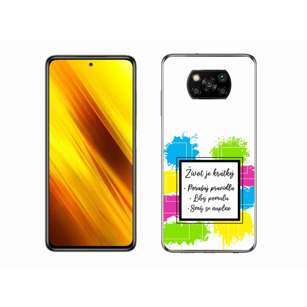 Gél borítás mmCase a Xiaomi Poco X3 Pro számára - idézem 5 fehér háttér