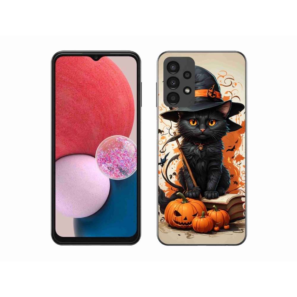 Zselés borítás mmCase Samsung Galaxy A13 4G - macska varázslóhoz