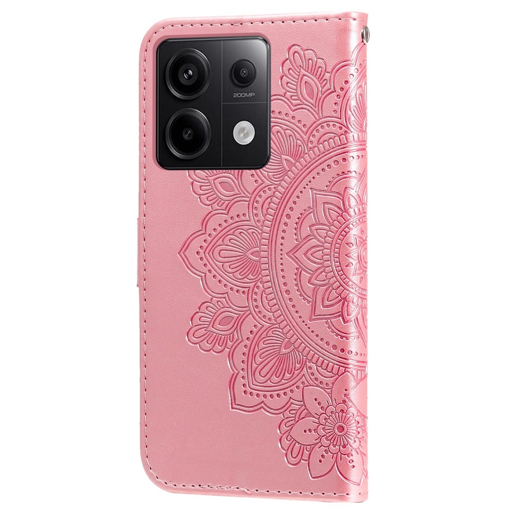 Mandala könyv tok a Xiaomi Redmi Note 13 Pro 5G/Poco X6 5G számára - rózsaszínű