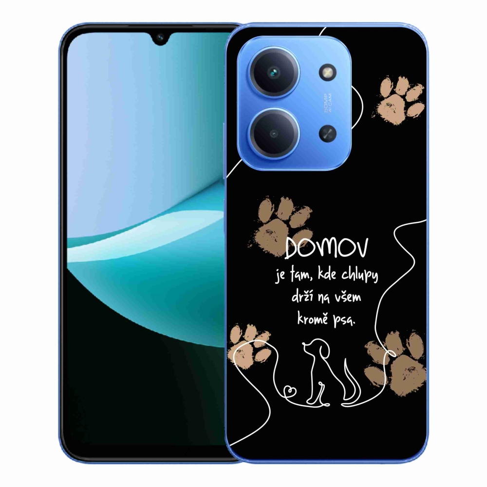 Gél borítás mmCase a Xiaomi Redmi 15C 4G/5G (173mm) - kutya motívum fekete háttérrel