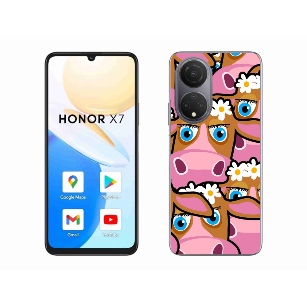 Zselés borítás mmCase a Honor X7-hez - karikatúrás tehenek