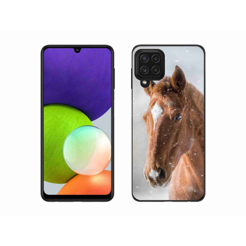 Zselés borítás mmCase Samsung Galaxy A22 4G - barna ló 2