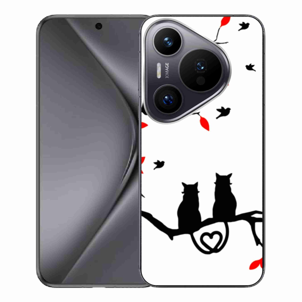 Gél borítás mmCase a Huawei Pura 70 Pro számára - macska szeretet