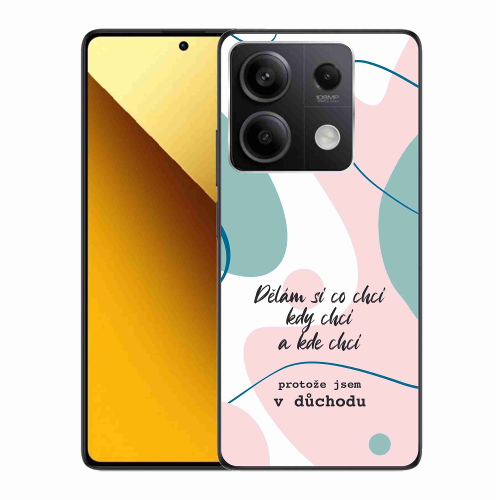 Gél borító mmCase a Xiaomi Redmi Note 13 5G-hez - vicces szöveg 10 fehér háttérrel