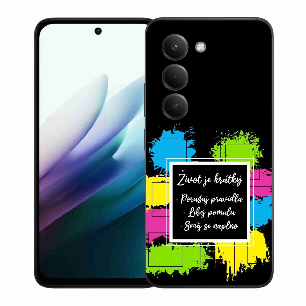 Gél borítás mmCase a Xiaomi Redmi 15 4G/5G (171mm) - idézet 5 fekete háttérrel