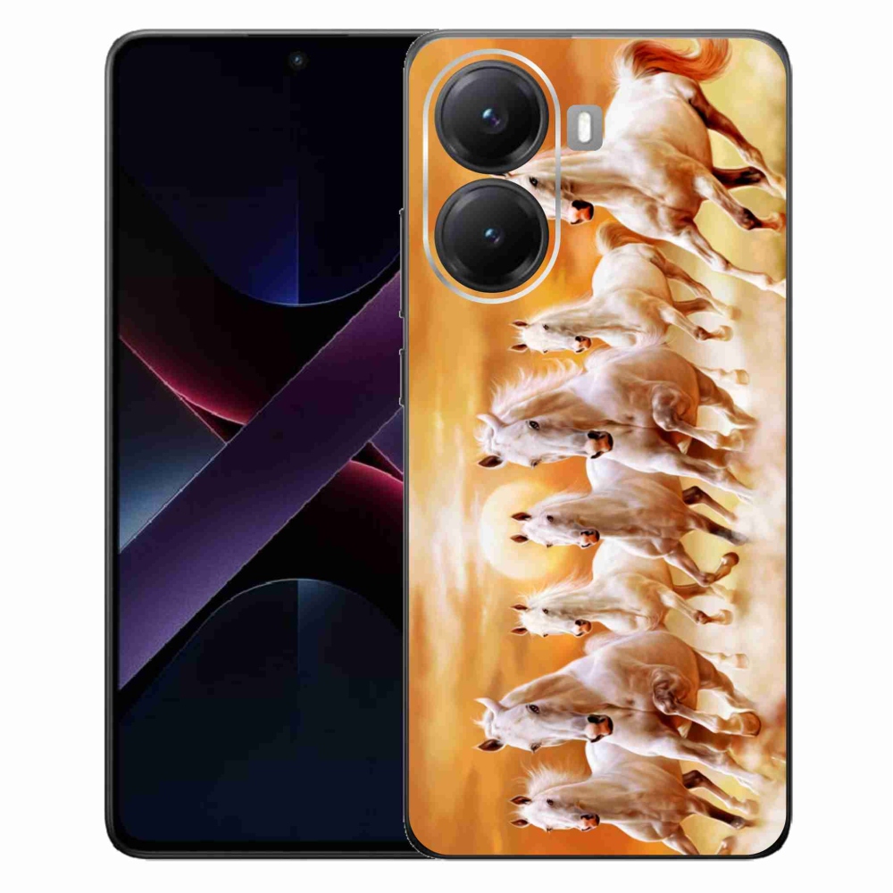 Gél borítás mmCase a Xiaomi Poco X7 Pro 5G számára - lovak 2