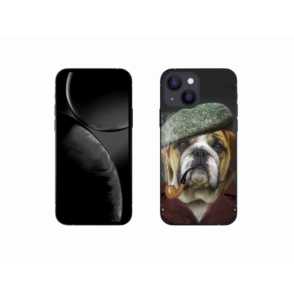 Zselés borítás mmCase iPhone 13 mini készülékhez - kutya csővel