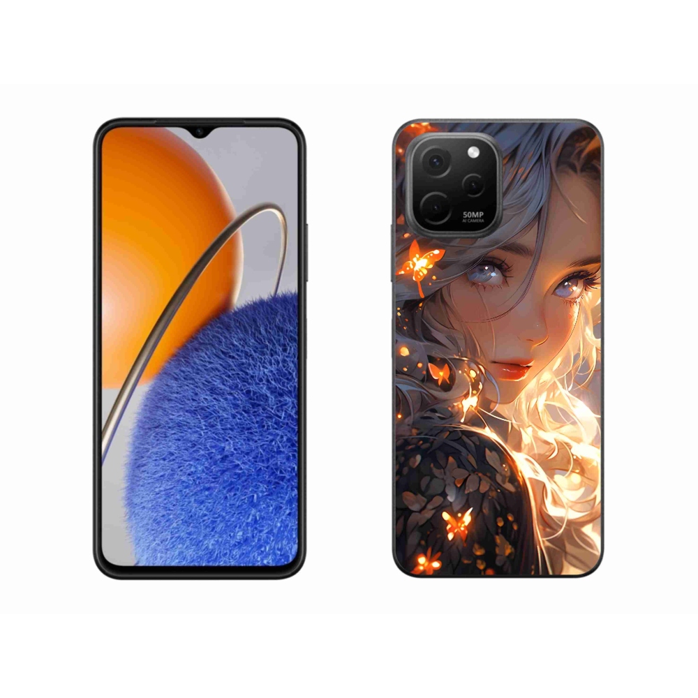 Gél borító mmCase a Huawei Nova Y61 készülékhez - lány és pillangók