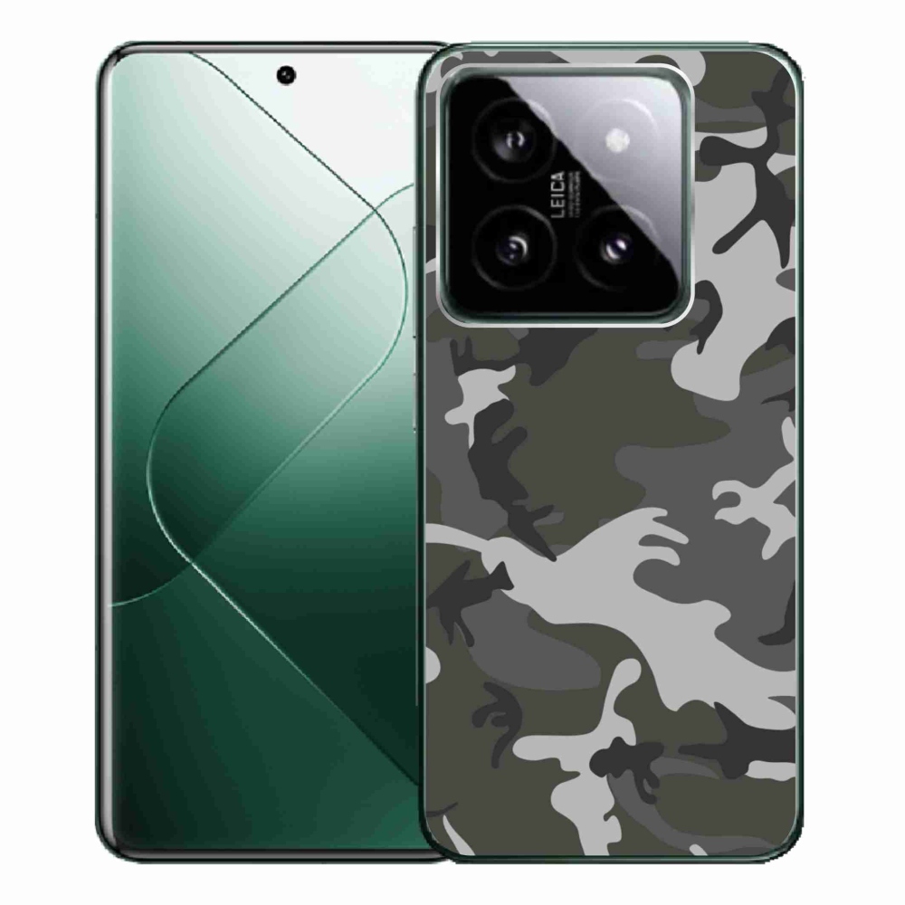Zselés borítás mmCase a Xiaomi 14 Pro számára - álcázó mintás