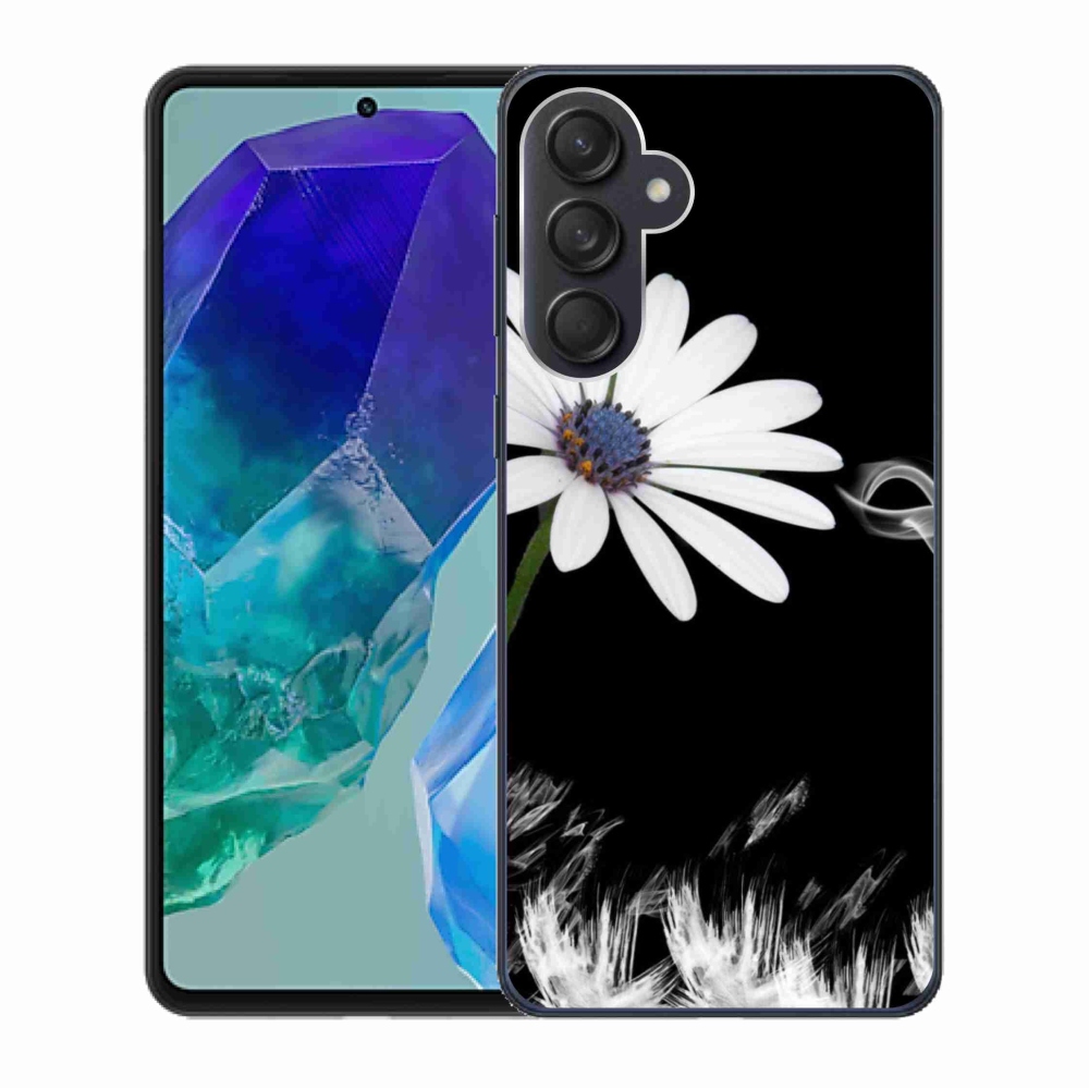 Gél védőhuzat mmCase Samsung Galaxy M55 5G - fehér virág