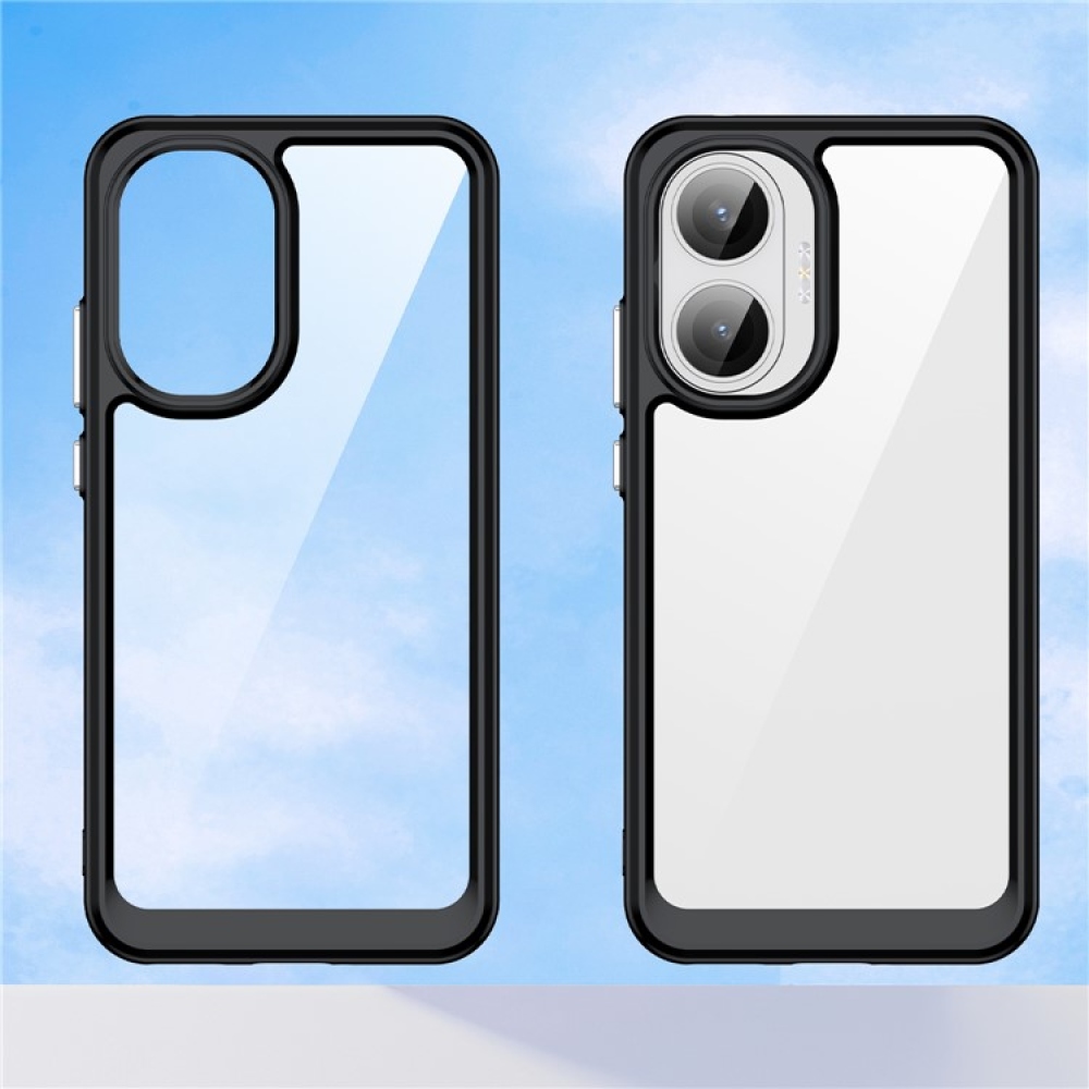 Gél tok fix hátlappal a Xiaomi Poco F7 5G készülékhez - fekete