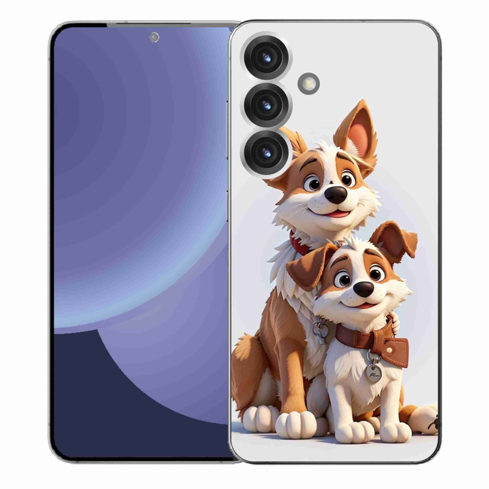 Gél borítás mmCase Samsung Galaxy S25+ - rajzoló kutyákhoz