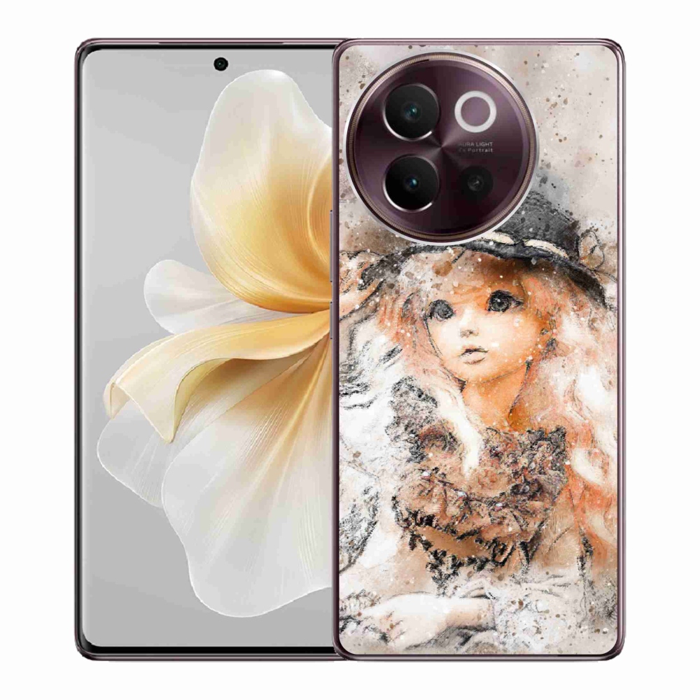 Gél borítás mmCase a Vivo V40 Lite 5G-n - lány kalapban