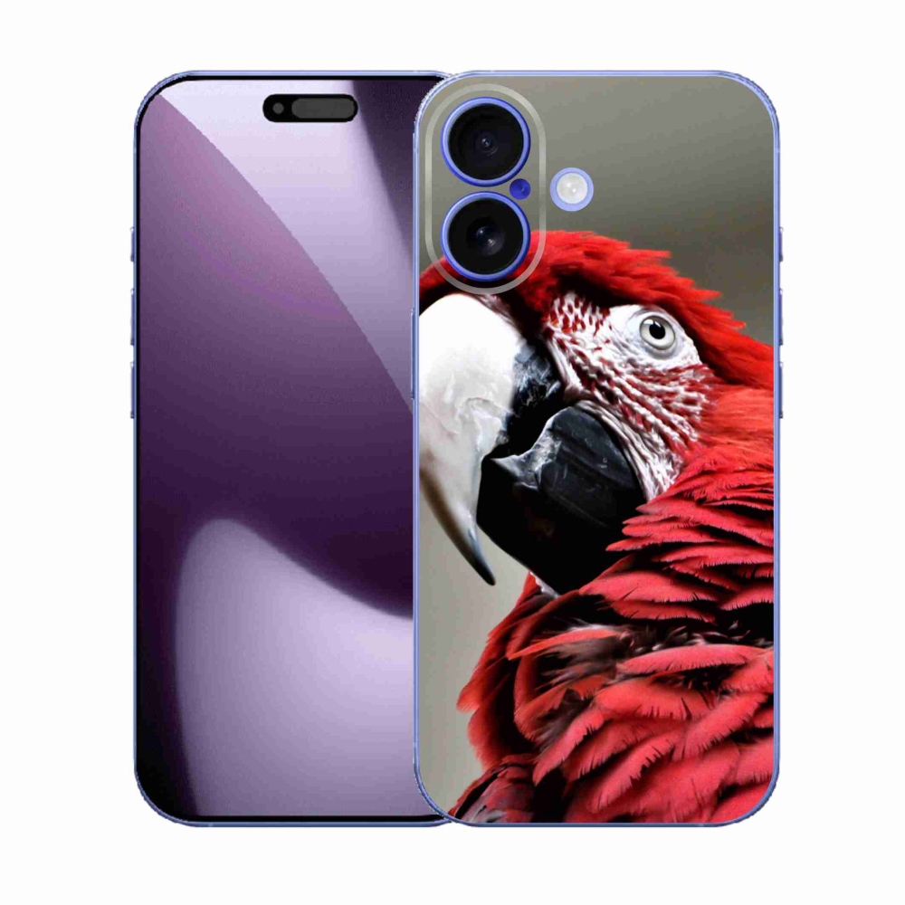 Zselés borítás mmCase iPhone 17 készülékhez - papagáj ara piros